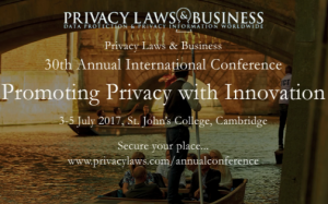 Privacy Laws & Business 30th Anniversary International Conference @ Cambridge