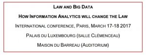 Law and Big Data: How Information Analytics Will Change the Law @ Paris | Paris | Île-de-France | France